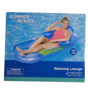 Summer Waves Relaxing Lounge Aprox. 63" L x 30" W x 23" H. Over 5 ft long New.